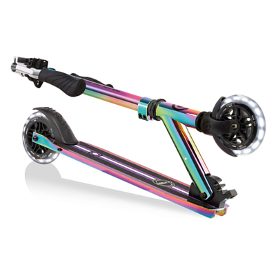 Самокат детский Globber Flow Element Lights Неохром