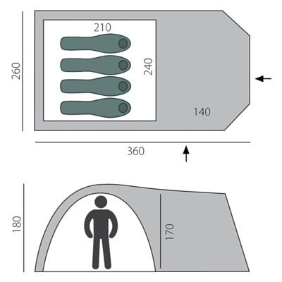 Палатка кемпинговая BTrace Element 4