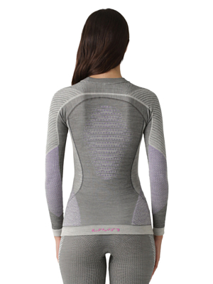 Футболка с длинным рукавом UYN Fusyon Lady Underwear Shirt Long Sleeves Anthracite/Purple/Pink