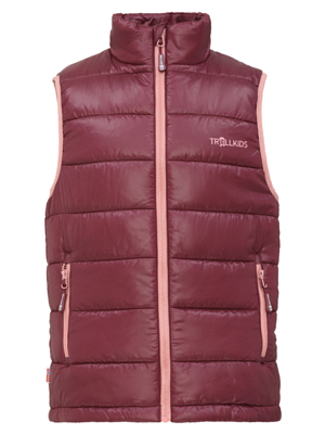 Жилет Trollkids Trondheim Maroon Red/Antique Rose