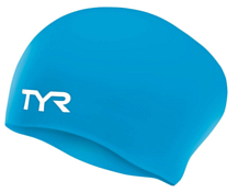 Шапочка для плавания TYR Long Hair Wrinkle-Free Silicone Cap Голубой