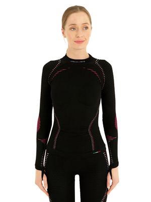 Футболка с длинным рукавом Accapi Ergoracing Long Sleeve Shirt W Black/Pink Fluo