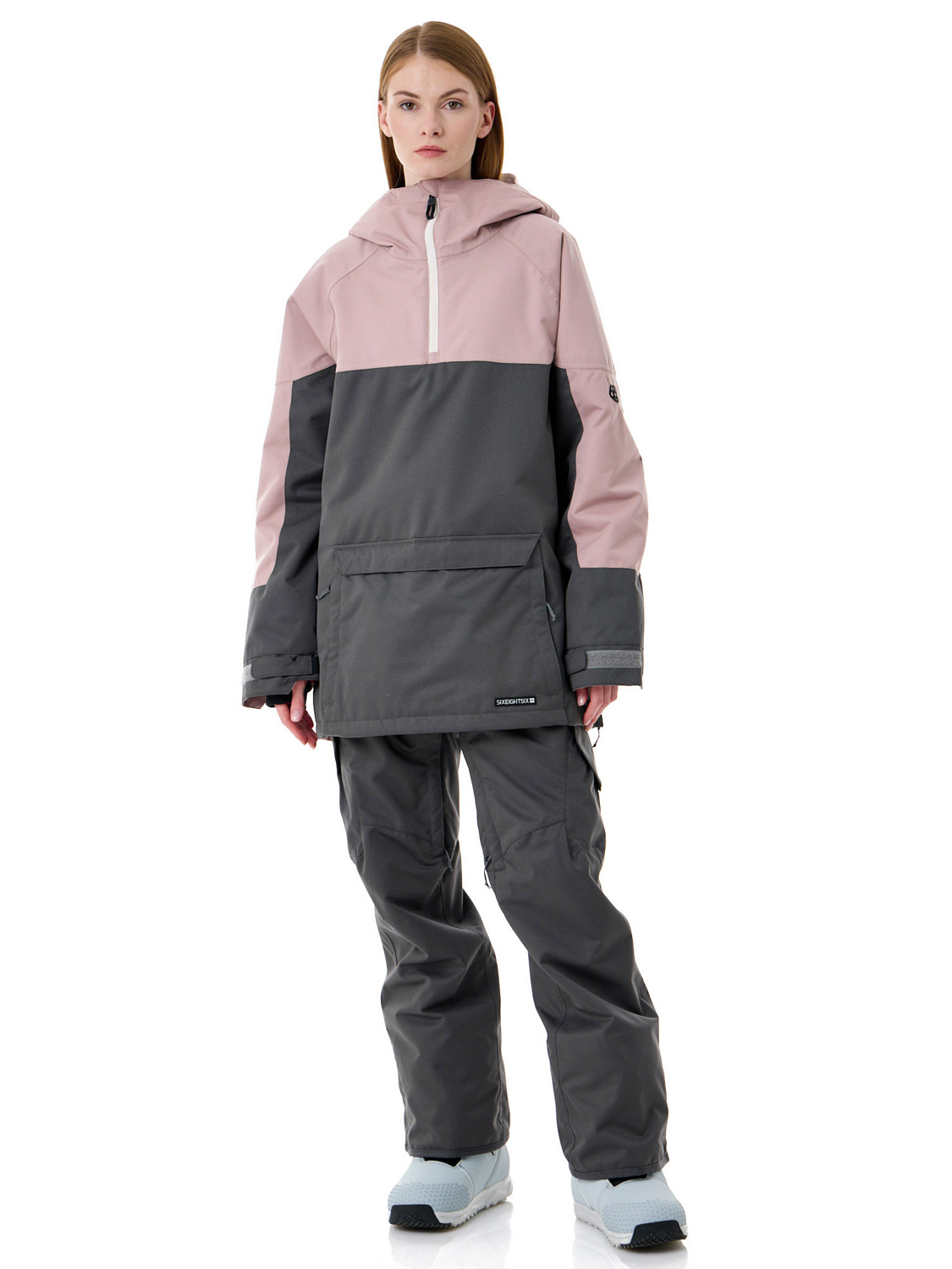 Куртка сноубордическая Анорак 686 Upton Charcoal Colorblock