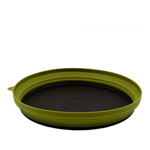 Тарелка Tramp силикон с пласт дном 25,5х25,5х4 Olive