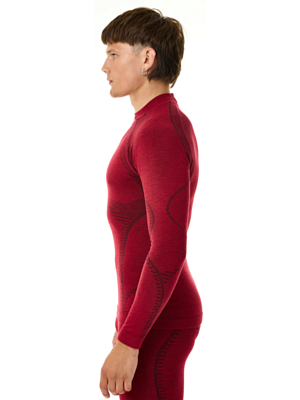 Футболка с длинным рукавом Accapi Ergowool Burgundy/Black