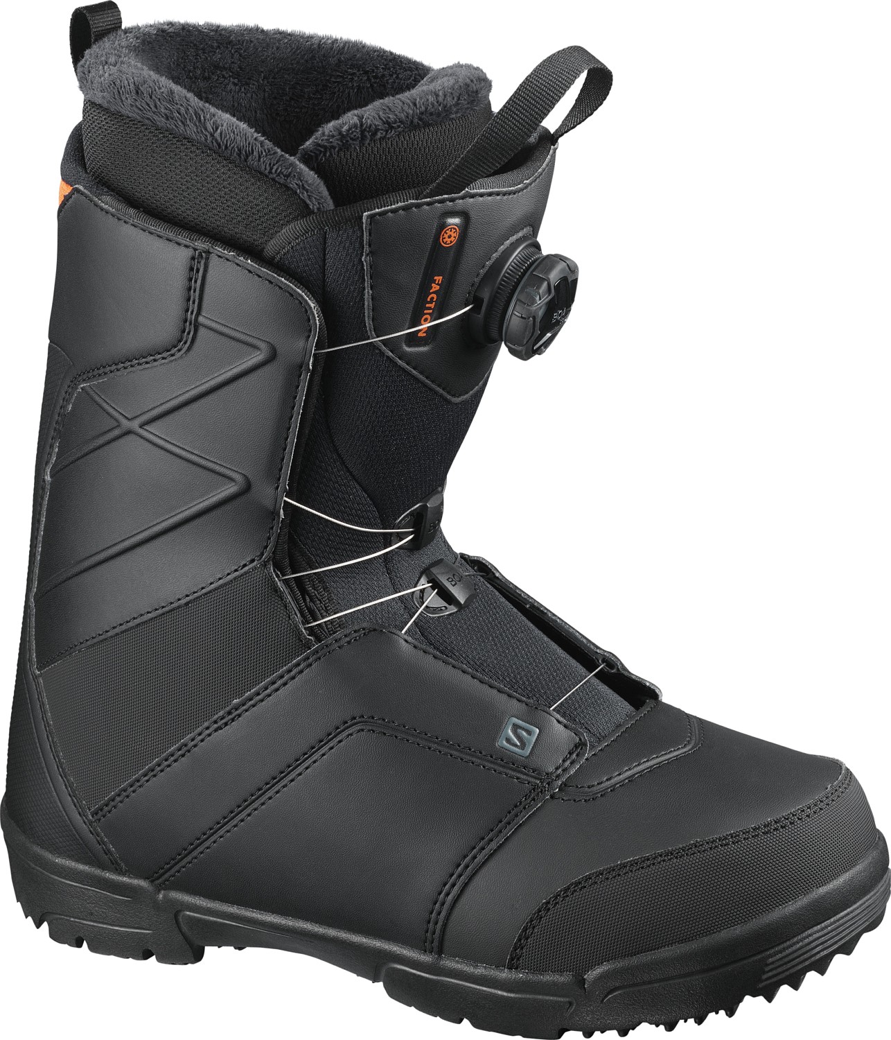 Ботинки для сноуборда SALOMON 2020-21 Faction Boa Black/Black/Red/Orange