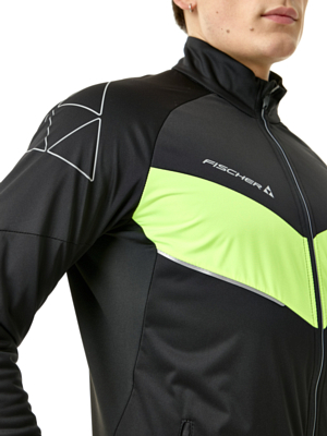 Куртка беговая FISCHER Basic Black/Lime