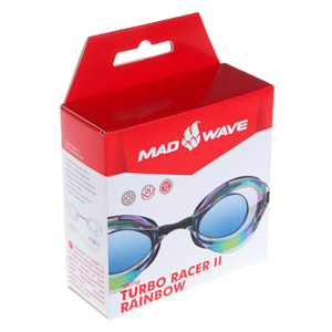 Очки для плавания MAD WAVE Turbo Racer II Rainbow Turquoise