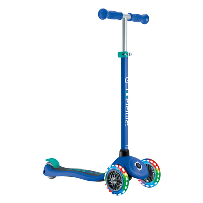 Самокат детский Globber Primo Lights V2 Сине-Зеленый