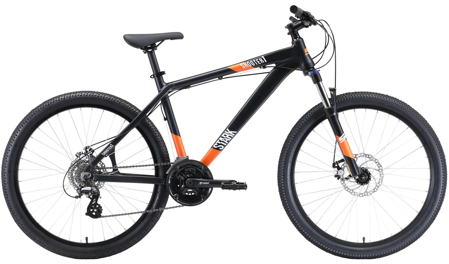 Велосипед Stark Shooter 1 2020 черный/белый/оранжевый