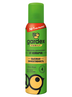 Аэрозоль от комаров Gardex Family 150мл.