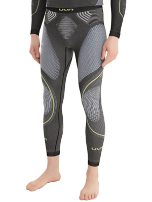 Брюки UYN Evolutyon Underwear Pant Long Melange Anthracite melange/Blue/Yellow Shiny