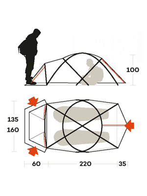 Палатка Ferrino Snowbound 2 Tent Orange