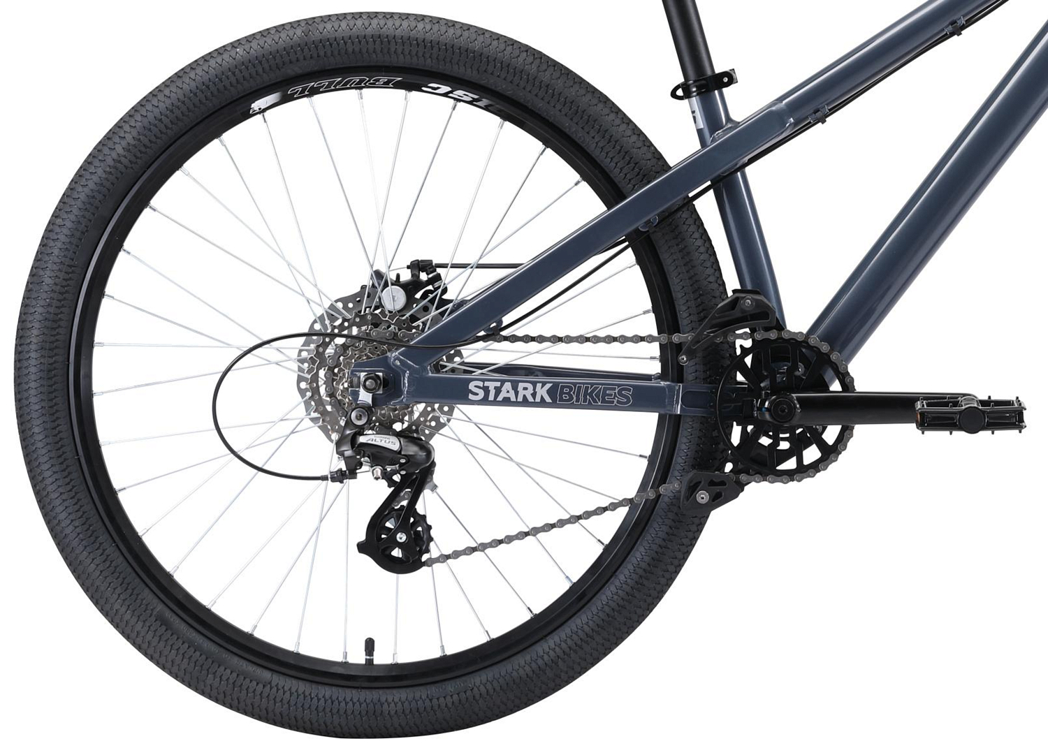 Велосипед Stark Pusher 1 2021 серый/серебристый