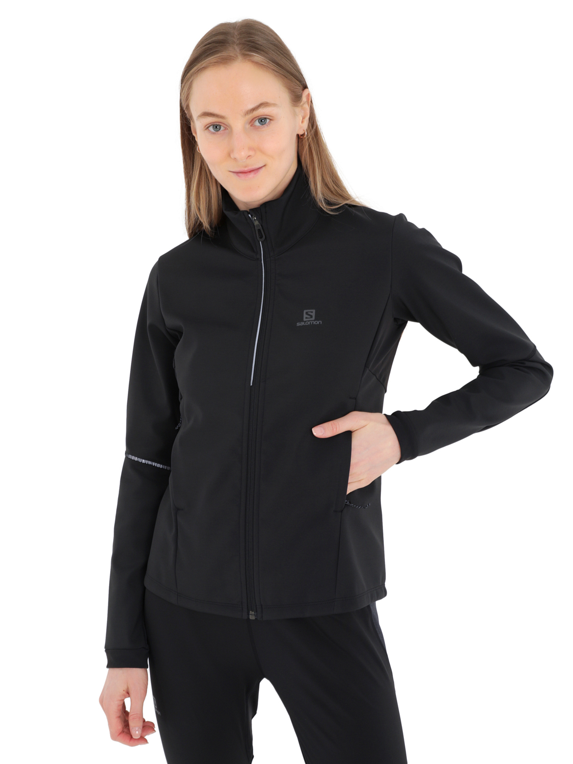 Куртка беговая SALOMON Agile Softshell Jkt W Black