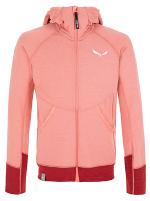 Толстовка детская Salewa Puez Hybrid Hooded Lantana Pink Melange