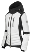 (*) Куртка горнолыжная c воротником Descente Cicily 2020-21 Black Super White/Beige