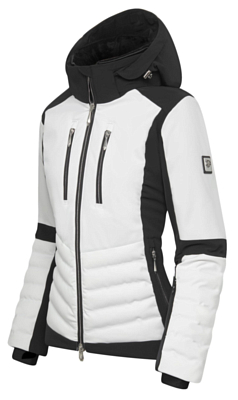 Куртка горнолыжная c воротником Descente Cicily 2020-21 Black Super White/Beige