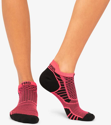 THORLO S Experia PROLITE Ultra Light Cushion No Show Tab Diva Pink Black 990