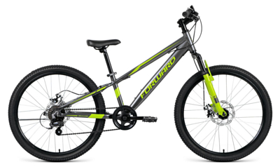 Велосипед Forward Rise 24 2.0 Disc 2021 Серый/Зеленый
