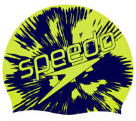 Шапочка для плавания Speedo 2022 Slogan Prt Cap Au Fluro Yellow/ Violet