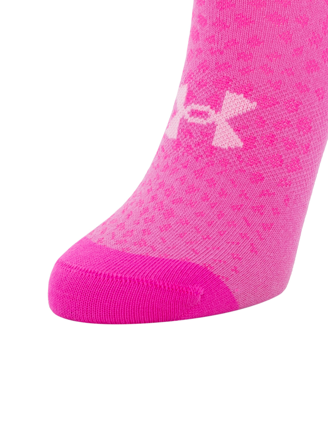 Носки Under Armour Yth Essential No Show 6 Pack Rebel Pink/Lime Surge