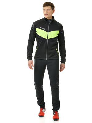 Куртка беговая FISCHER Basic Black/Lime