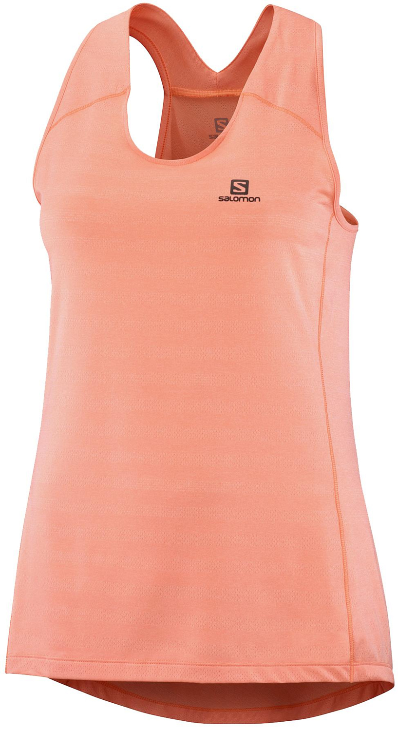 Майка беговая SALOMON 2020 Xa Tank W Papaya Punch/Heather