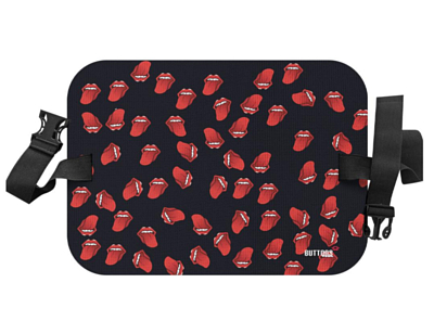 Сидушка Buttons Red mouths Черный