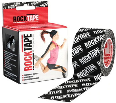 Кинезиотейп Rocktape Classic, 5см x 5м Серебрянный логотип
