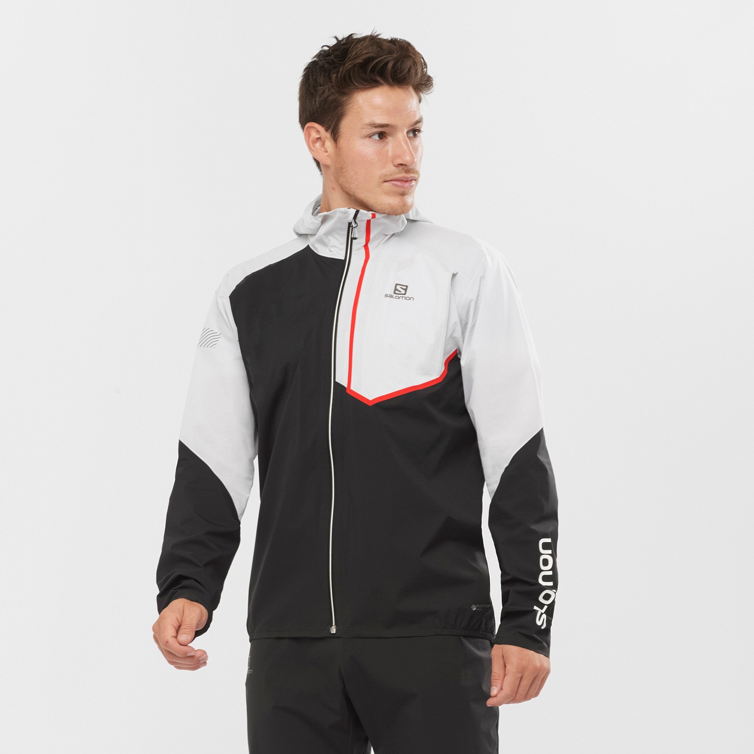 Куртка беговая SALOMON Bonatti Trail Wp Jkt M White/Black