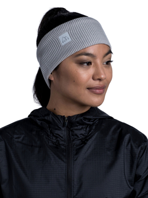 Повязка Buff Crossknit Headband Solid Light Grey