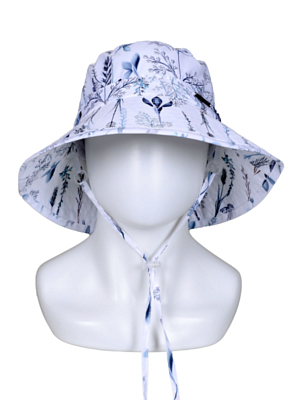 Панама Toread Large brim ultralight hat Grey blue flowers butterfly print