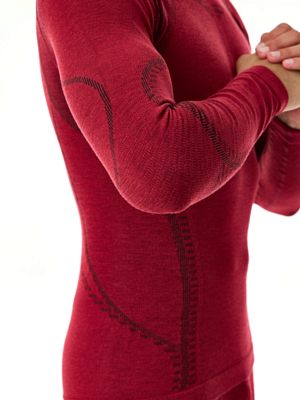 Футболка с длинным рукавом Accapi Ergowool Burgundy/Black