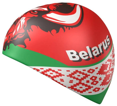 Шапочка для плавания MAD WAVE Belarus Red