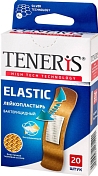 Пластырь Teneris 2021 Elastic бактерицидный с ионами серебра на тканевой основе 20 шт