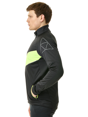 Куртка беговая FISCHER Basic Black/Lime
