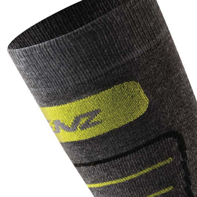 Носки LENZ Skiing 1.0 Grey/Lime