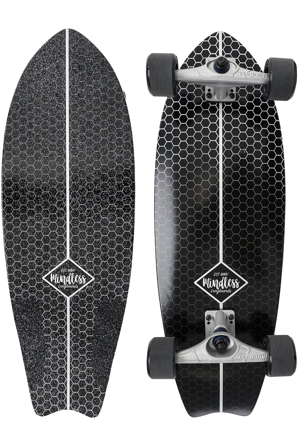 Лонгборд Mindless Surf Skate Fish Tail Black