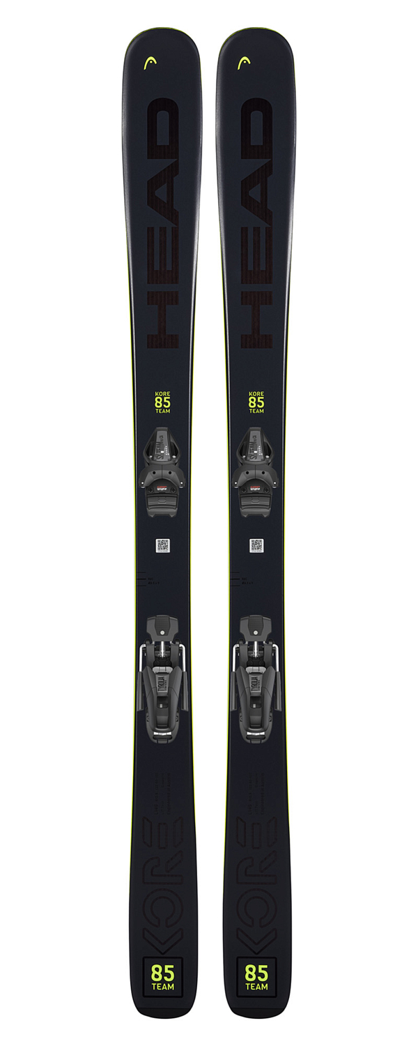 Горные лыжи с креплениями HEAD Kore Team SW+SX TEAM 9.0 GW CA BR 95 [D] Anthracite-Neon Yellow