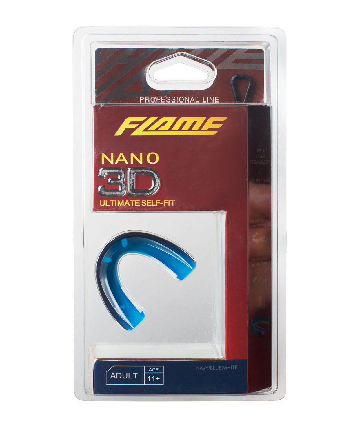 Капа FLAME Gel Nano 3D С Ремешком синий/белый