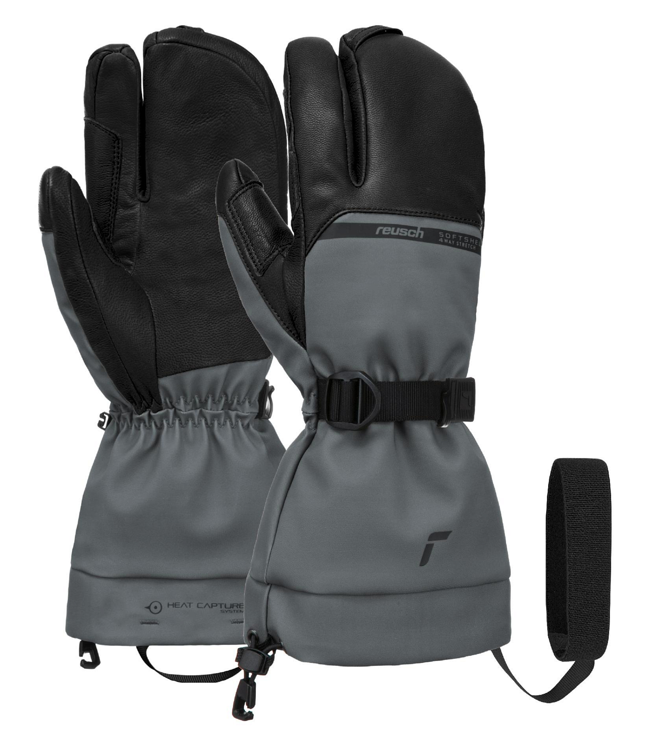 Варежки-лобстеры REUSCH Discovery Gore-Tex Touch-Tec Asphalt/Black