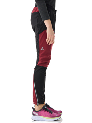 Брюки беговые FISCHER Asarna W Black-Burgundy