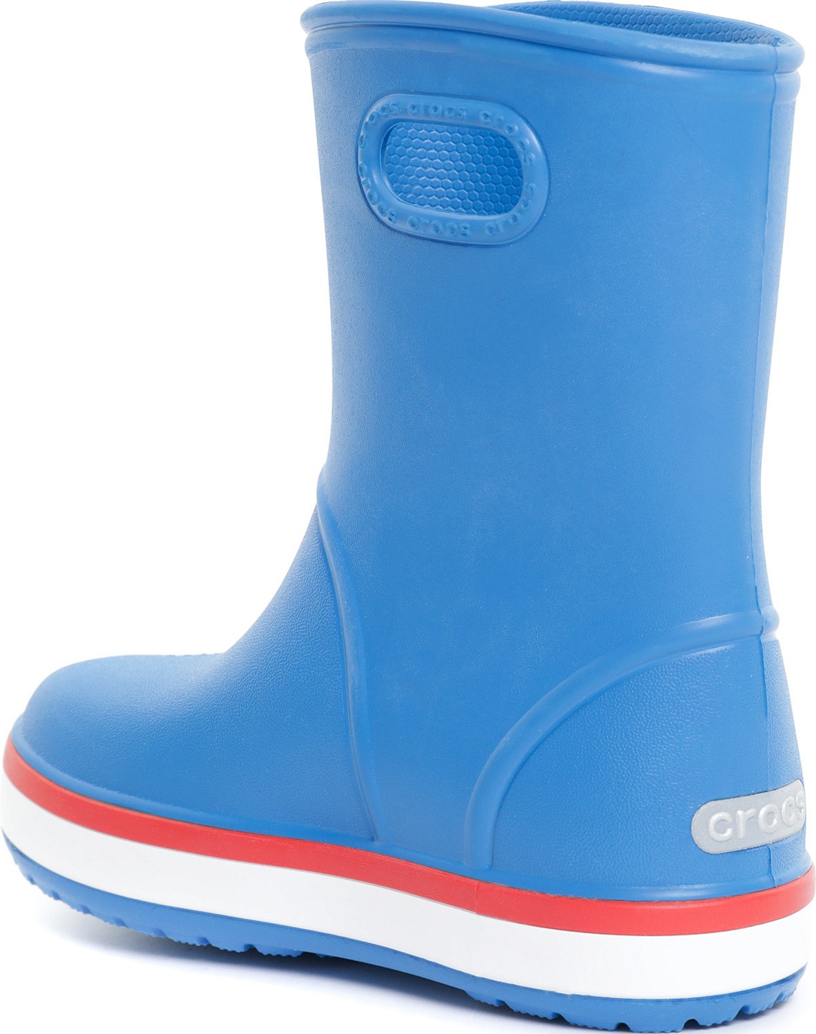 Сапоги резиновые Crocs Crocband Rain Boot Bright Cobalt/Flame