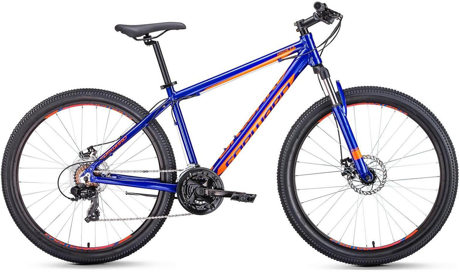 Велосипед Forward Apache 27,5 2.0 Disc 2019 Синий/Оранжевый