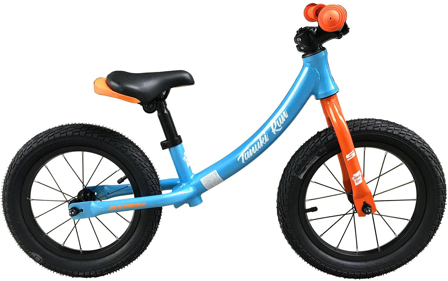 Велосипед Stark Tanuki Run 14 2021 голубой/оранжевый/белый