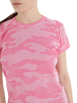 Футболка беговая Accapi Ecocycle Women'S Short Sleeve Shirt Camo Pink/Silver
