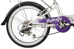 Велосипед Novatrack Butterfly 2022 Белый-фиолетовый