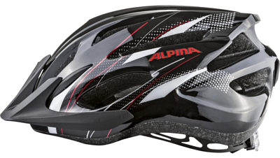 Велошлем ALPINA MTB 17 Black/White/Red Gloss