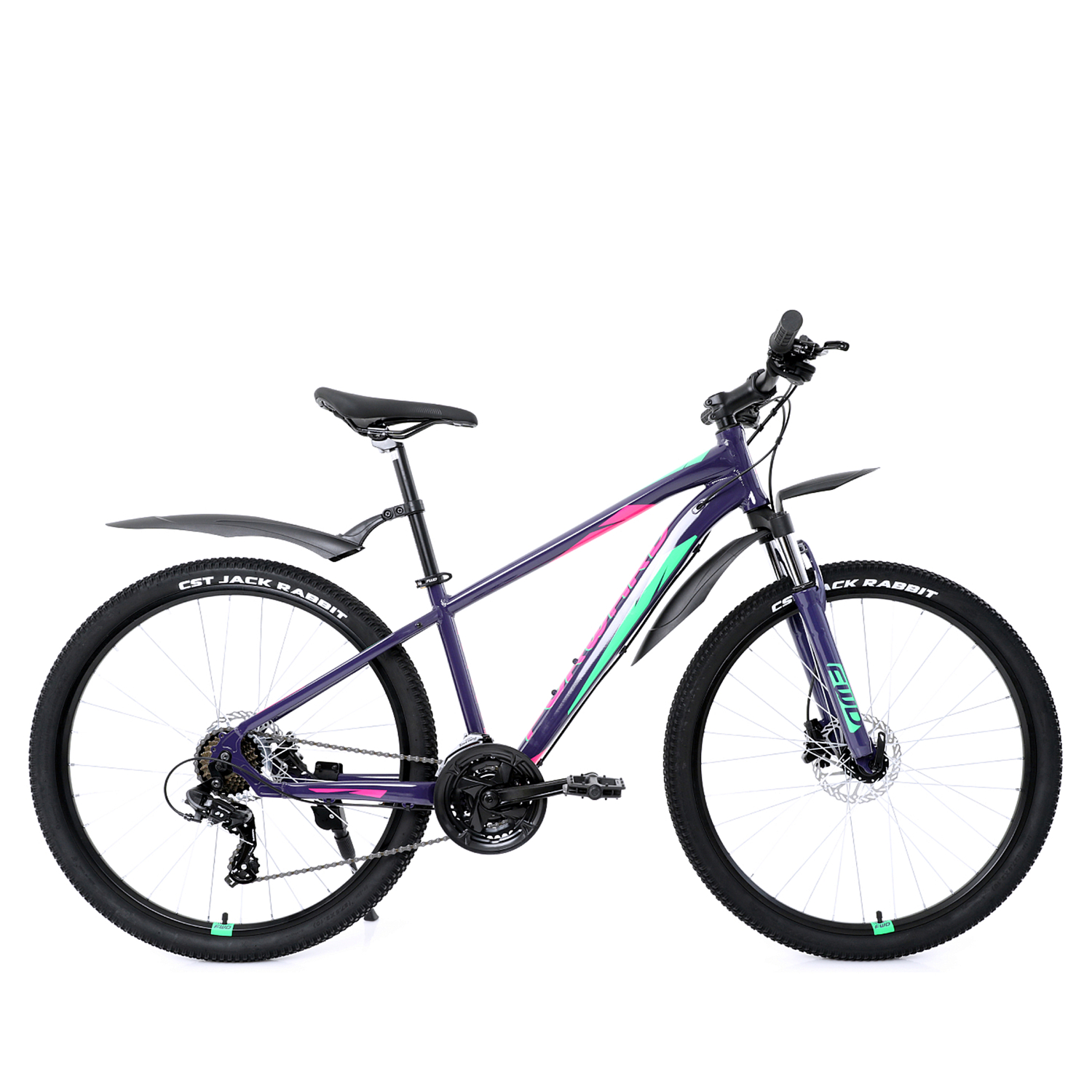 Велосипед Forward Apache 27,5 3.0 Disc 2021 Фиолетовый/Зеленый